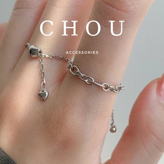 Nhẫn Màu Bạc Dây Rút | CHOU ACCESSORIES |
