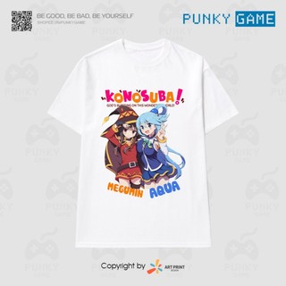 Áo thun anime Konosuba Megumin Aqua ngắn tay