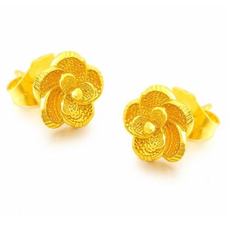 Bông tai kiểu hoa mai mạ vàng 24