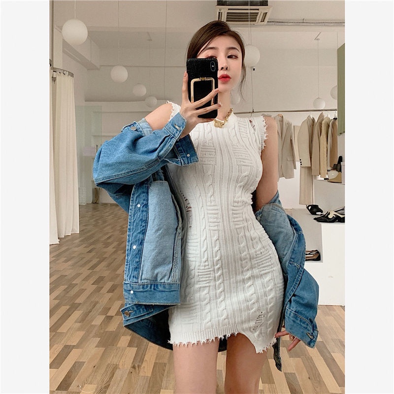 Đầm Ngắn Dệt Kim Ôm Dáng Phong Cách Thời Trang Mùa Hè Mới 2021