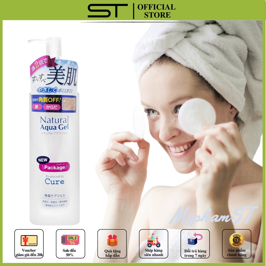 Tẩy tế bào chết cure nature aqua gel nhật bản làm sạch da chết hiệu quả mang lại làn da mịn màng. 100% Hàng chính hãng