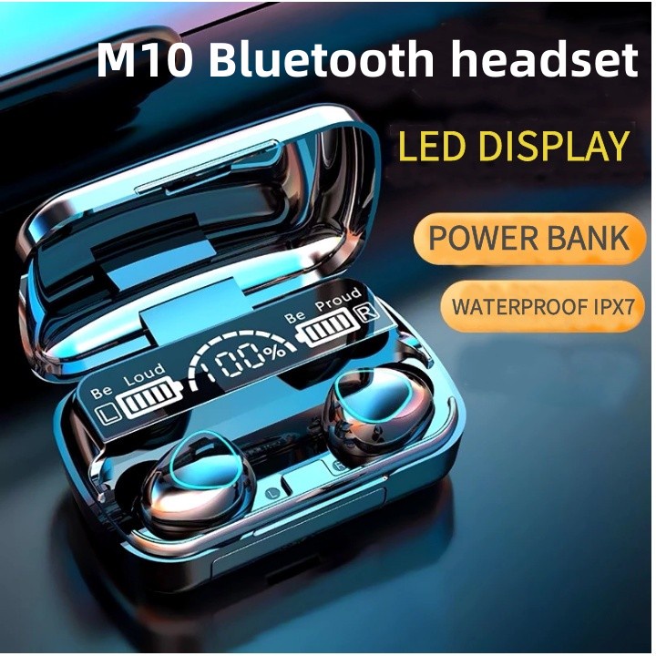 Tai Nghe Nhét Trong 2022 TWS 5.1 Bluetooth M10 9D Âm Thanh Bass HIFI Và Phụ Kiện