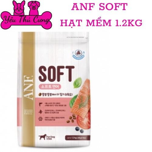 Thức ăn hạt mềm cho chó mọi lứa tuổi ANF SOFT 1.2kg cá hồi và gà YÊU THÚ CƯNG 7041