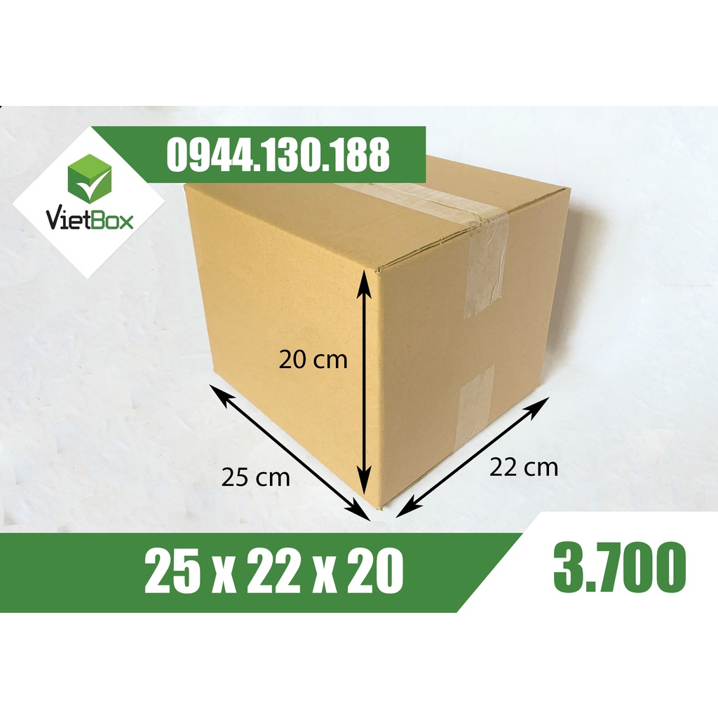 20 hộp carton 25*22*20