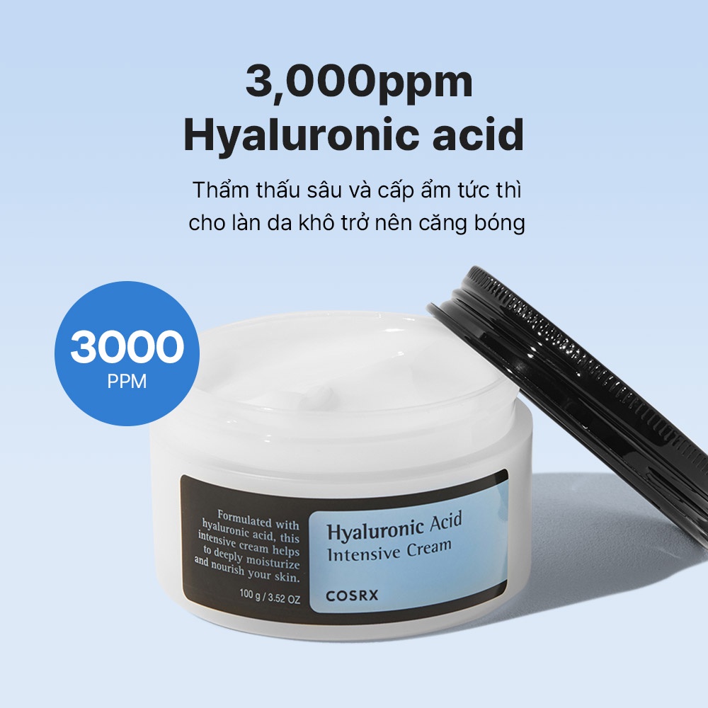 Kem dưỡng ẩm da COSRX Hyaluronic Acid Intensive Cream cao cấp 100ml