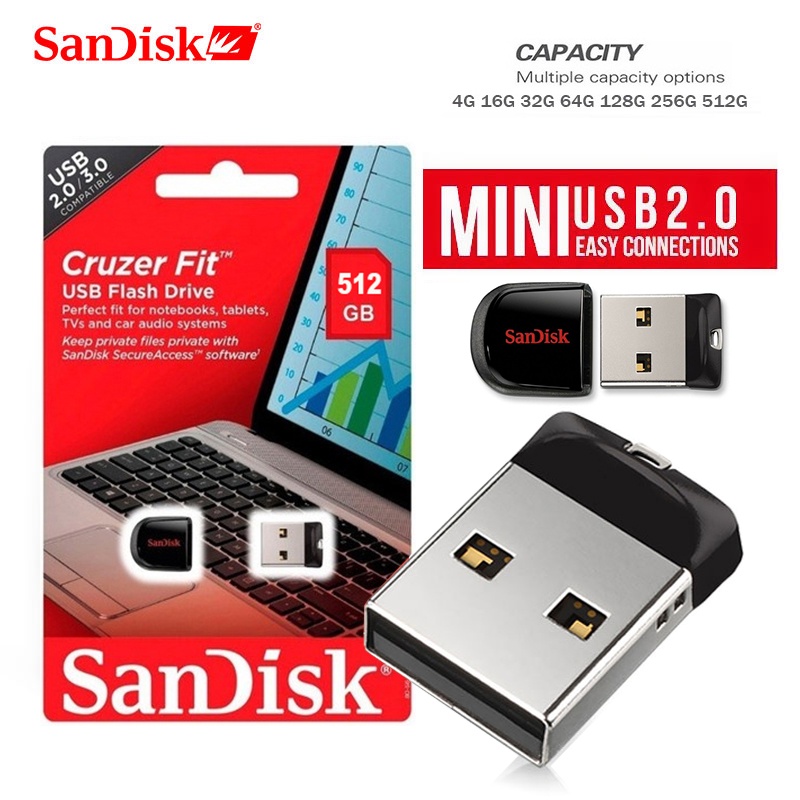 Usb SanDisk CZ33 Cruzer 16GB 32GB 64GB 128GB 256GB 512GB 2.0 Chất Lượng Cao
