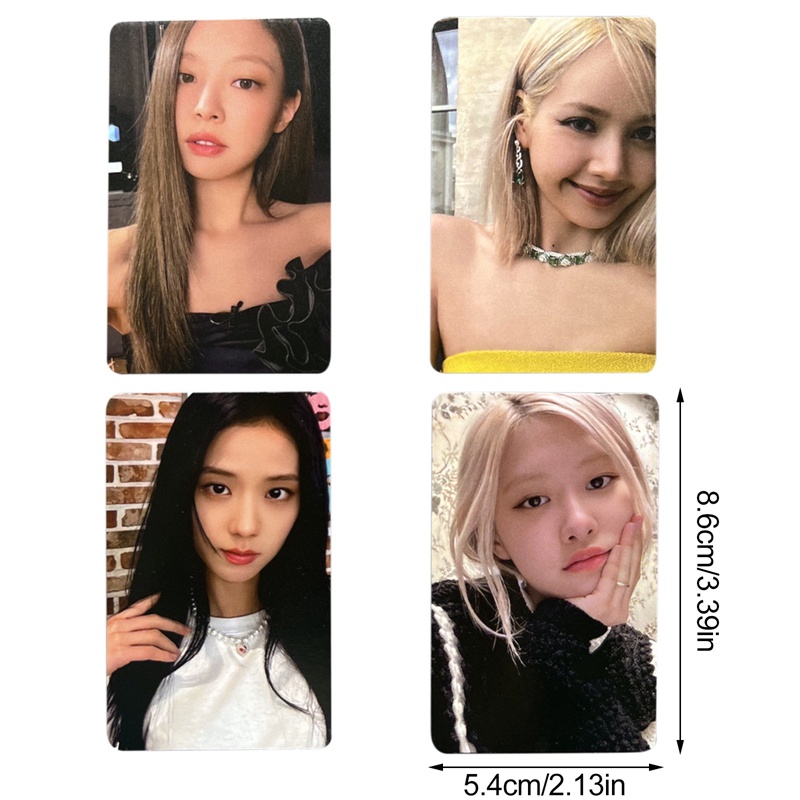 Set 4 Tấm Thẻ Ảnh HD Kỉ Niệm 6 Năm In Hình Nhóm Nhạc BLACKPINK