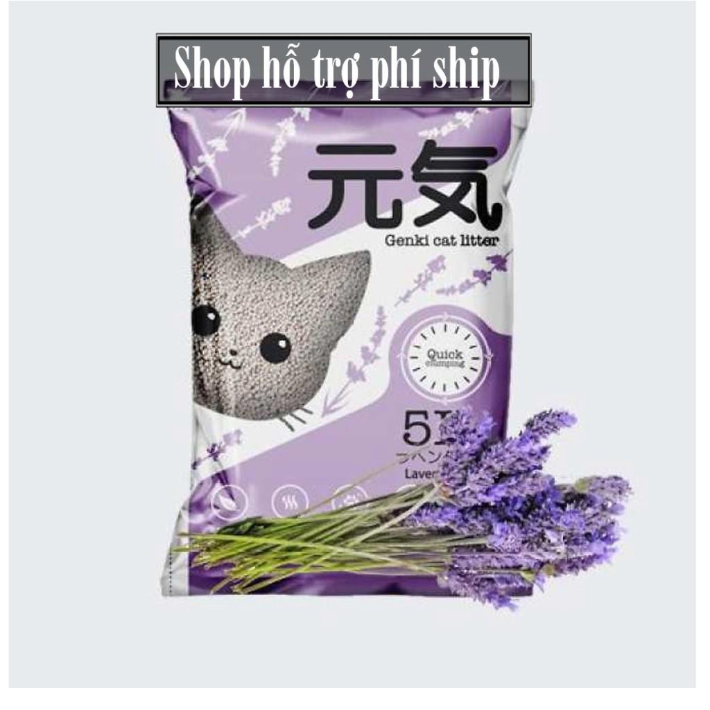 Hỗ trợ Ship- Cát vệ sinh cho mèo 5L genki & Betago 8 lít