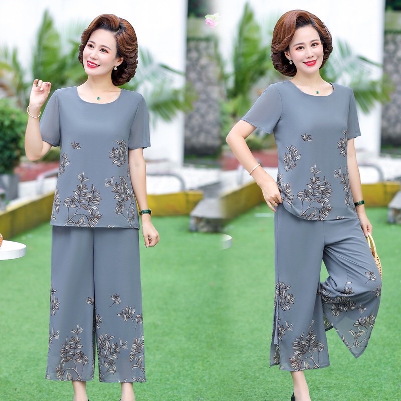 Sét bộ đồ trung niên dự tiệc sang trọng-bộ mặc nhà trung niên cao cấp cho bà cho mẹ