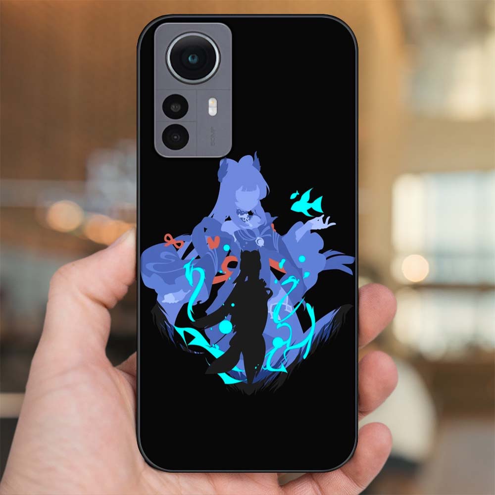 Ốp lưng Xiaomi 12 Pro 5G viền đen in hình Sangonomiya Kokomi Genshin Impact