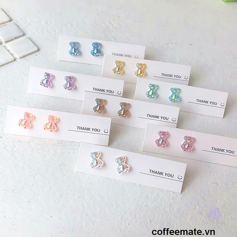 ⚡Khuyên Tai Nhựa Acrylic Hình Gấu Màu Sắc Ngọt Ngào Thời Trang Cho Nữ