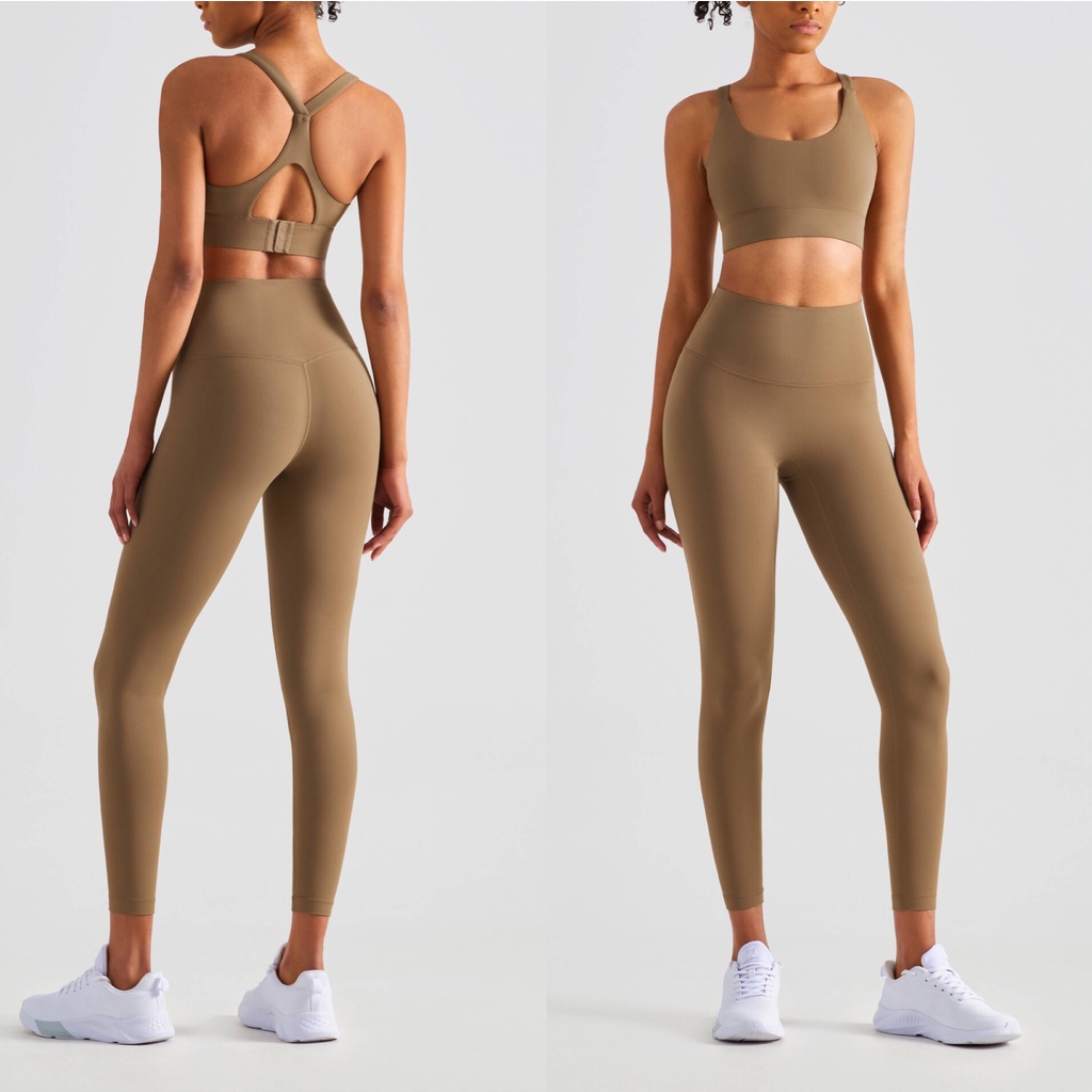 Bộ đồ tập thể thao/ yoga lưng cao màu sắc cá tính dành cho nữ