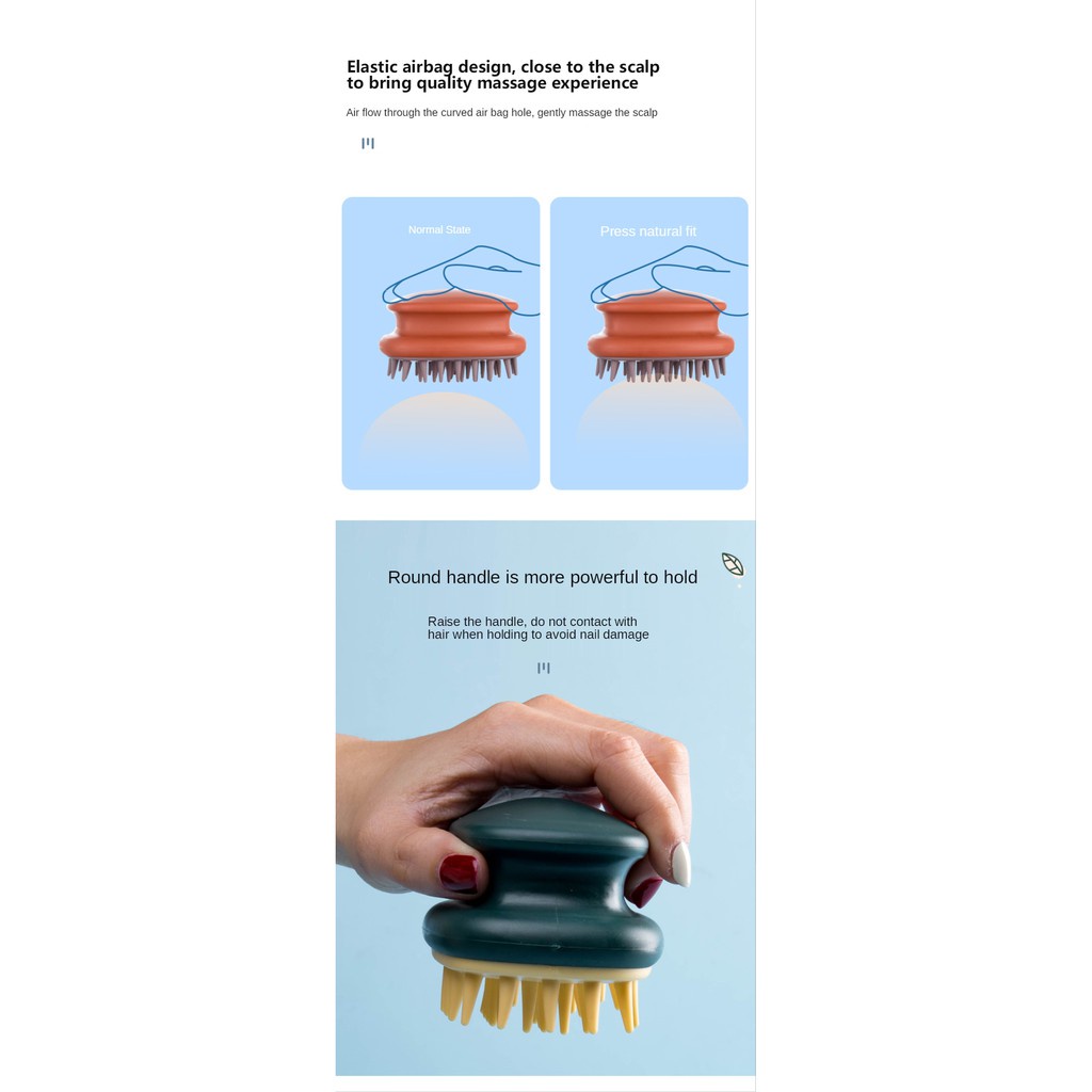 Bàn Chải Gội Đầu Bằng silicone Tiện Dụng Cho Nam Và Nữ