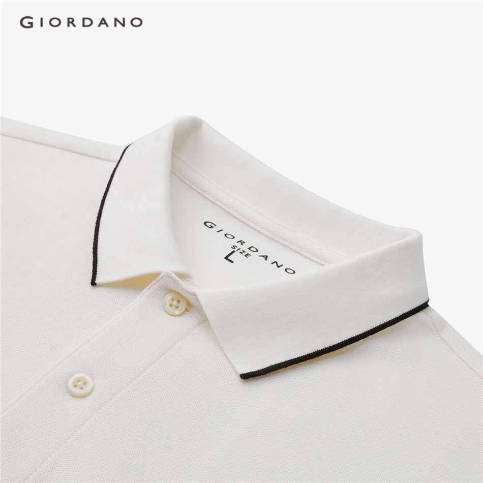 GIORDANO Áo Polo nam tay ngắn vải mát mùa hè dã ngoại nhiều màu tùy chọn 13013022