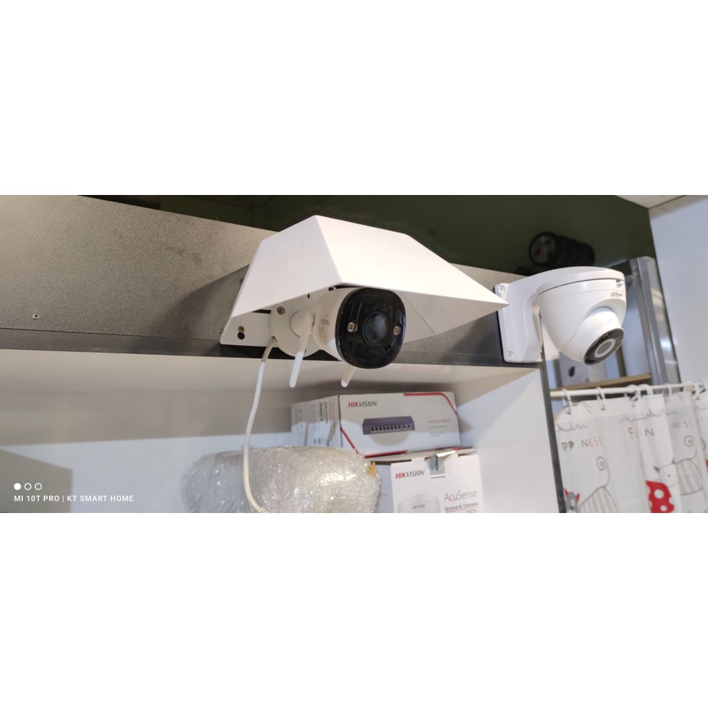 Mái che CAO CẤP bằng thép sơn tĩnh điện cho Camera PTZ ngoài trời Ezviz Imou C8C, C8W, S41, S42,..