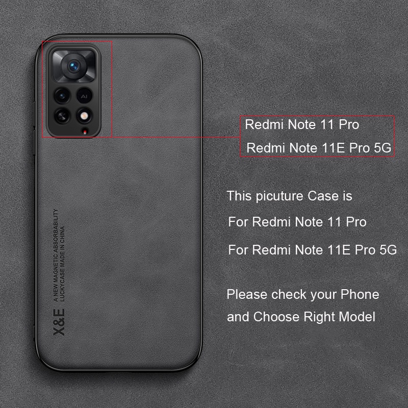Ốp Điện Thoại Da Từ Tính Siêu Mỏng Cho Xiaomi Redmi Note 11 10 9 Pro 11S 10S Note11 11Pro POCO X3 Nf Pro F3