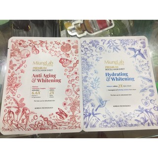 [CHỌN MÀU] 1 Hộp Mặt nạ Miung Lab Dưỡng trắng, Cấp ẩm (Hộp 10 miếng có thể mix 2 màu)