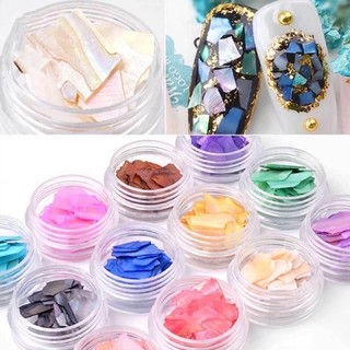 Xà cừ siêu mỏng set 12 màu trang trí móng