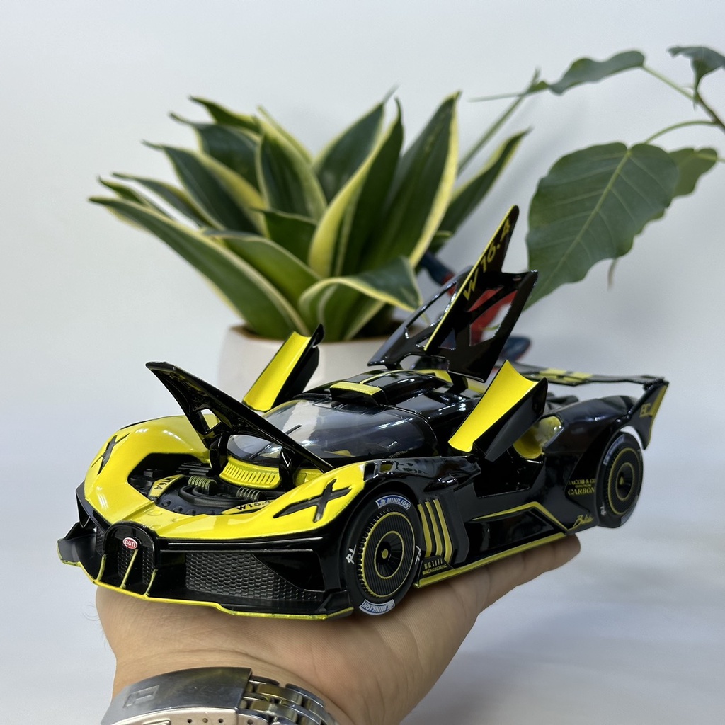 Mô hình siêu xe Bugatti Bolide tỷ lệ 1:24 bằng kim loại mẫu Hypercar đẹp nhất thế giới