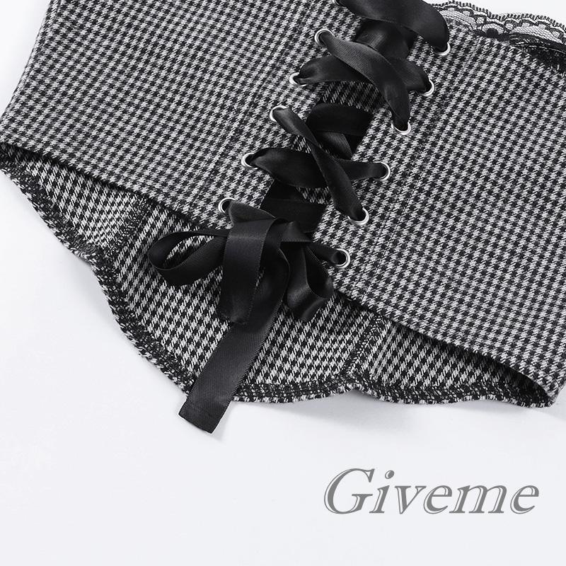 Áo Lửng Cúp Ngực Phối Ren Thời Trang Cho Nữ