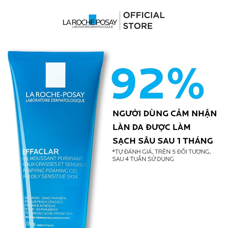 Combo 4 Gel Rửa Mặt La Roche-Posay Cho Da Dầu Nhạy Cảm 50ml Hasaki Sản Phẩm Chính Hãng