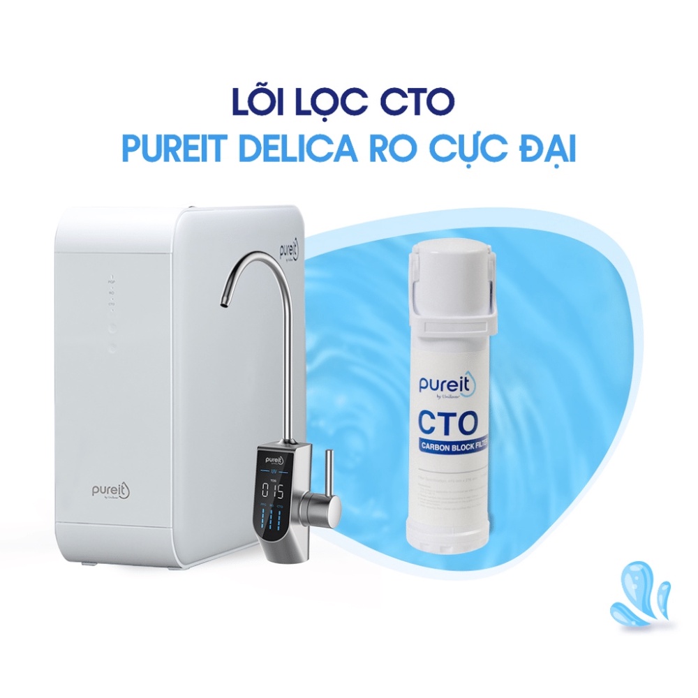 Lõi lọc CTO Unilever Pureit Delica | Lõi thay thế máy lọc nước Delica UrR5840 - UR5640 - UR5440 | Hàng chính hãng