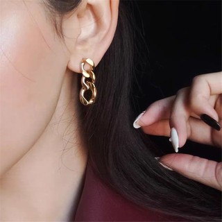 Thép không gỉ Hình Học Không Đều Dây Xích Bông Tai Nữ Cao Cấp Tính Khí Bông Tai Mỏng Hơn Nhìn Trang Sức