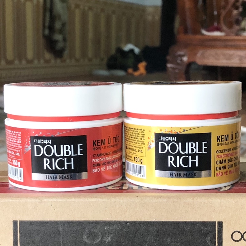 Kem ủ tóc Double Rich dưỡng tóc khỏe mượt 150g