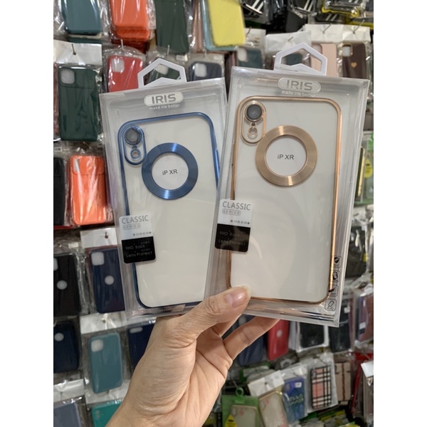 Ốp viền vuông hở táo mạ màu Sang trọng iphone XR / Xr Fullbox chính hãng iris