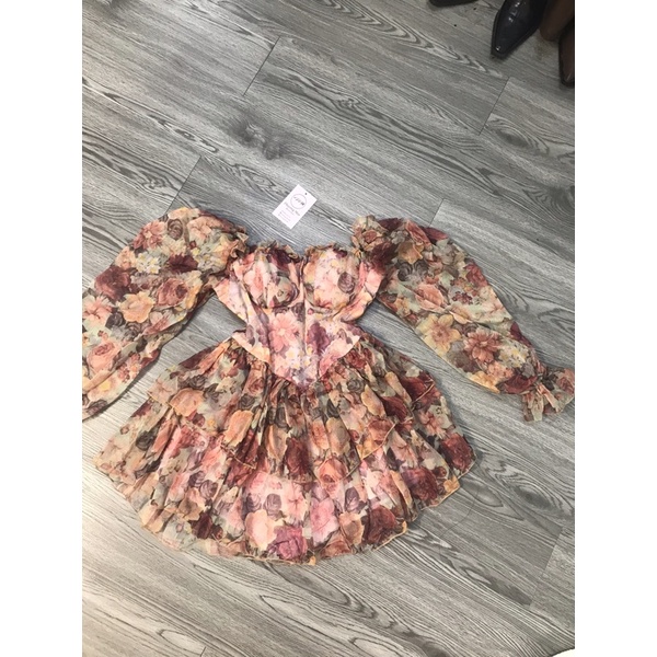 Váy hoa voan dài tay hot hit