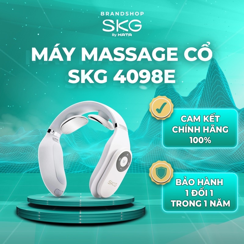 Máy massage cổ 4098E SKG chườm nóng giảm đau nhức vai gáy