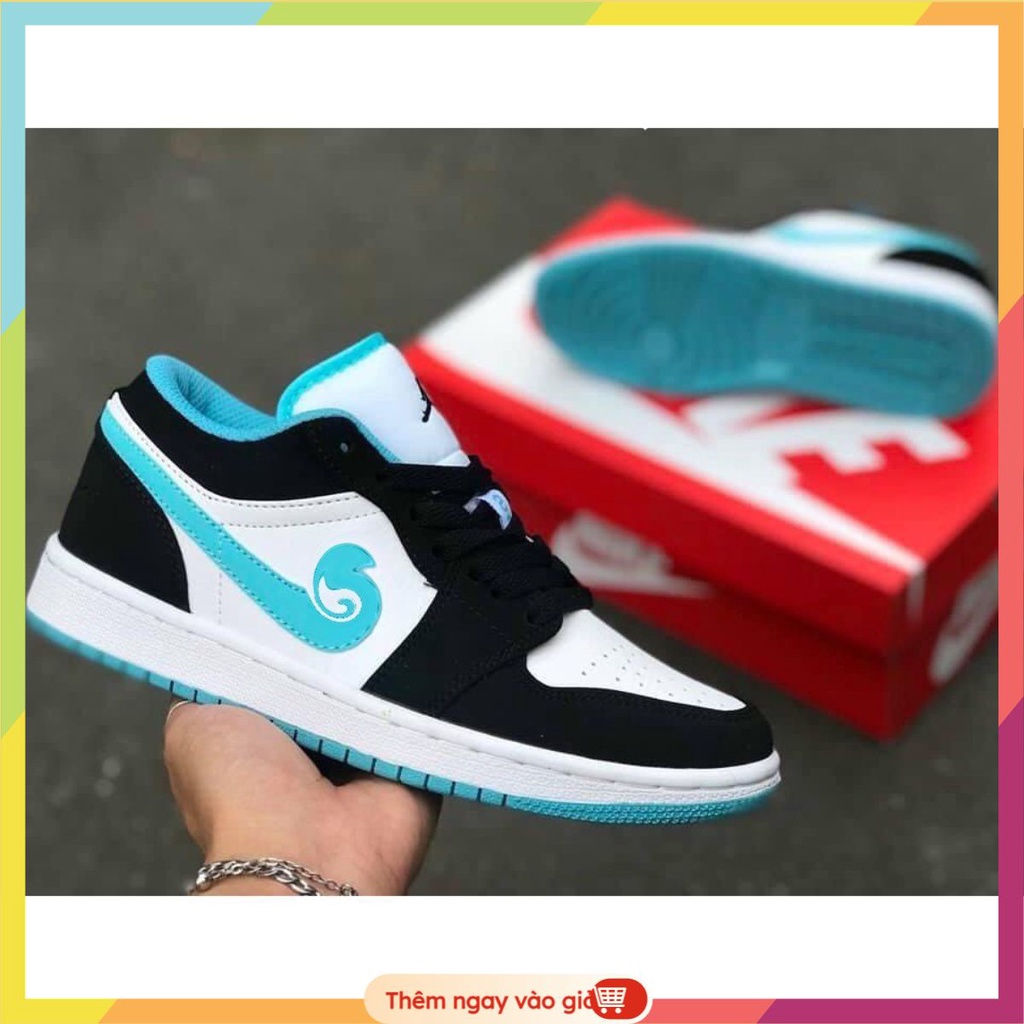 Giày Thể Thao Jordan Xanh Ngọc Cổ Thấp, Giày Sneaker JD Xanh Ngọc Đế Độn 5cm Dành Cho Học Sinh Sinh Viên