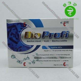 Bio Profi hộp 100 viên - Bổ sung lợi khuẩn Bacillus clausii - Inulin - Bacillus subtilis hỗ trợ hệ vi sinh đường ruột