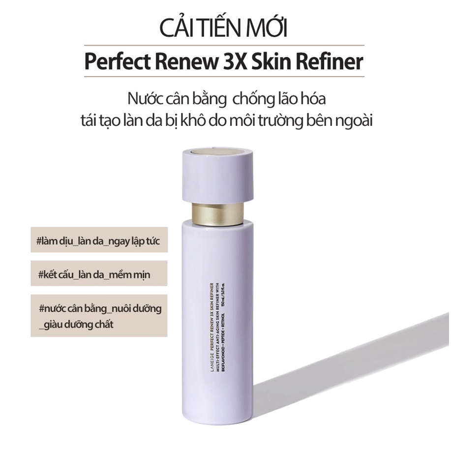 [NHẬP COSLNG623 -100K] Nước cân bằng Perfect Renew Youth Skin Refiner 3X 150ml