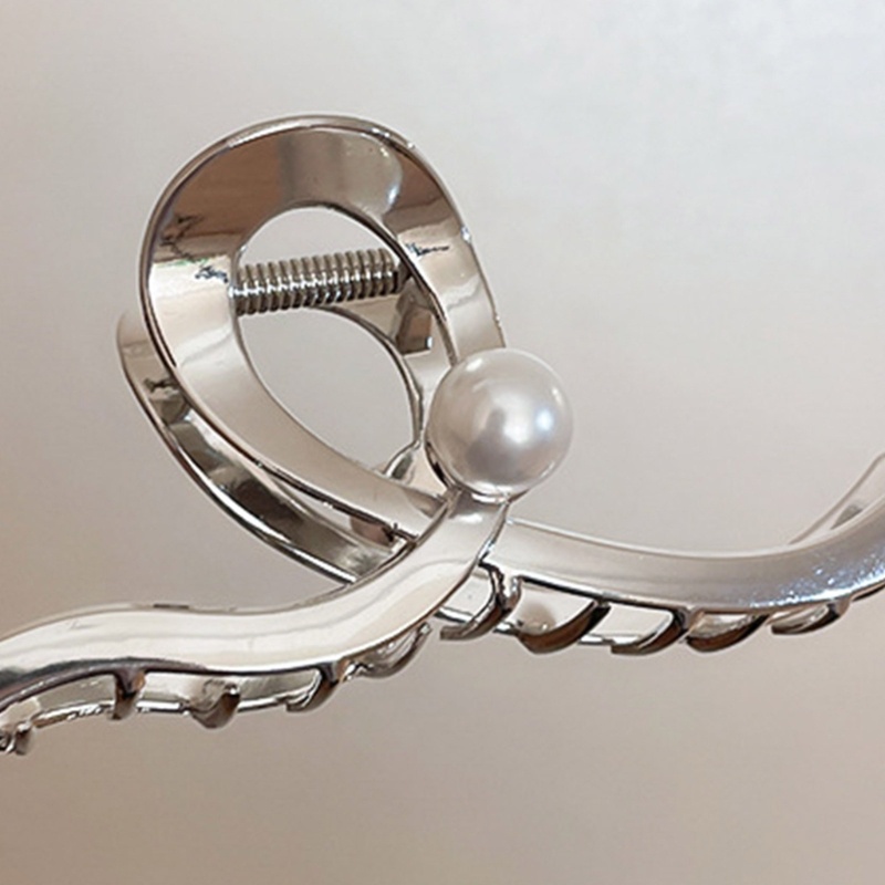 Kẹp Tóc Dạng Cong Đính Ngọc Trai Lấp Lánh Thời Trang Cho Nữ