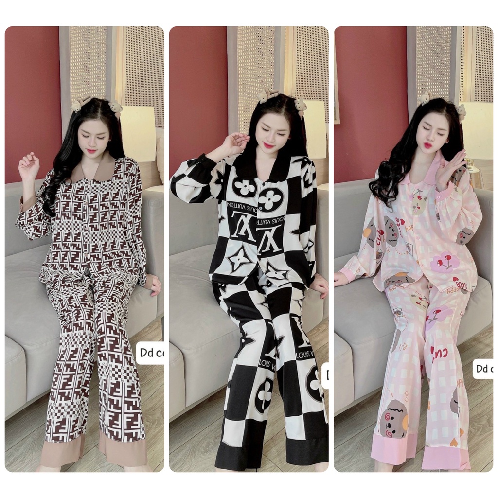 Pijama nữ bigsize ( Phom lớn 62-75kg ) * Đồ bộ nữ Bigsize vải lụa mango mềm, mịn, mát