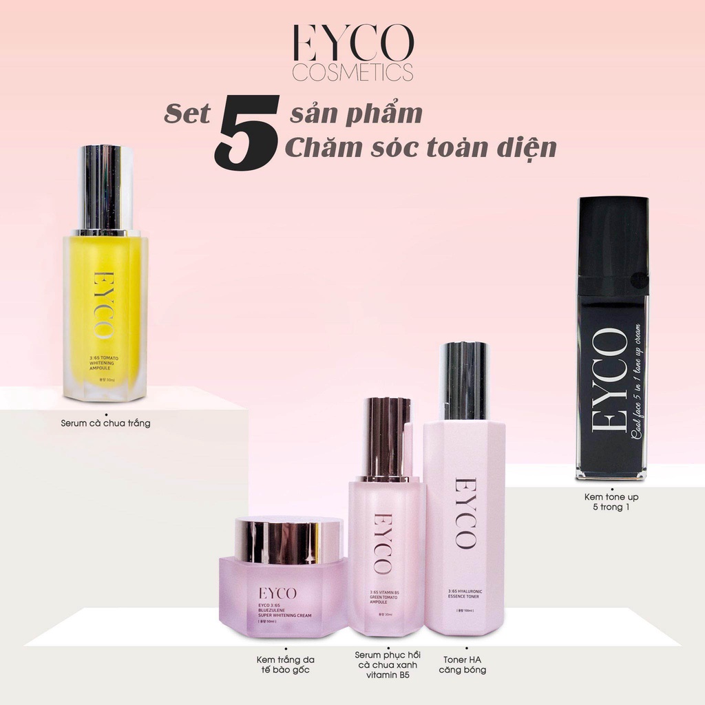 Combo 5 sản phẩm chăm sóc da hiệu quả EYCO