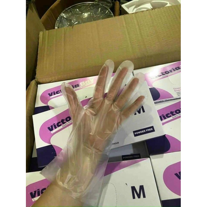 Size M, L  - Hộp 100 Găng Tay Siêu Dai Victoria Bay Sử Dụng Cả Năm