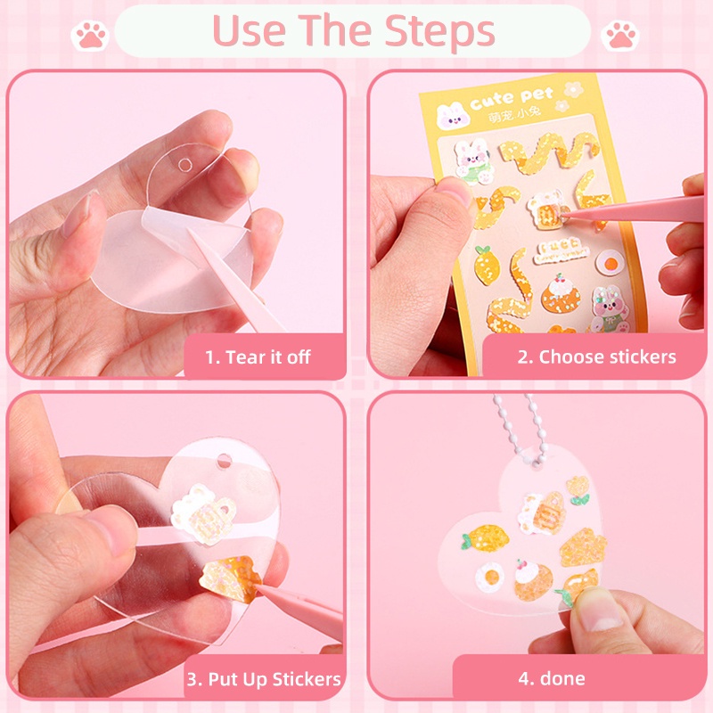 Hộp 66 Miếng Dán Trang Trí Lấp Lánh Sáng Tạo DIY