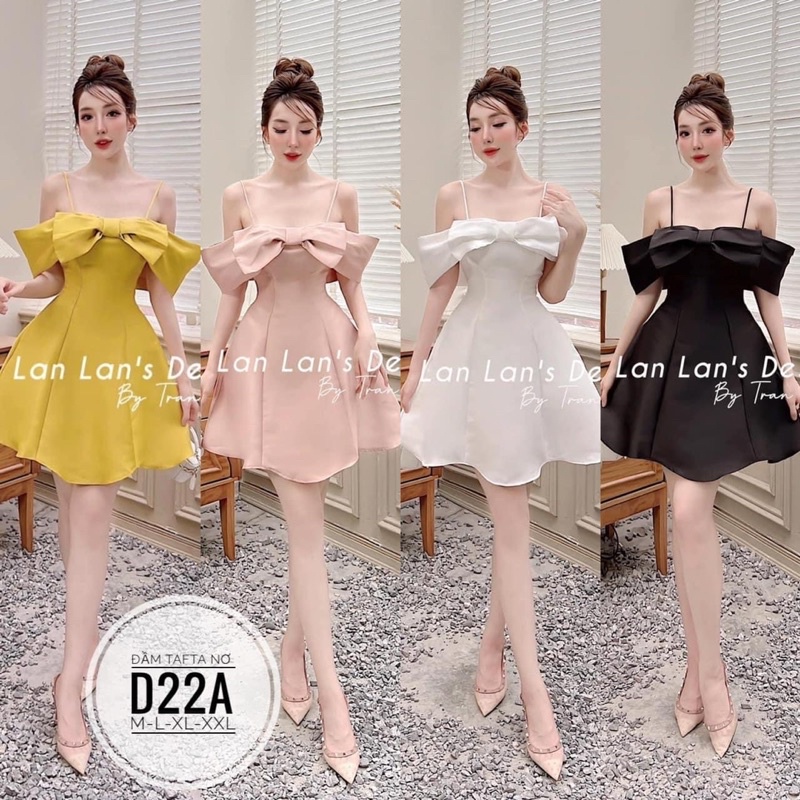 đầm dây trễ vai nơ ngực bigsize 50kg-95kg🍒🍒đủ size