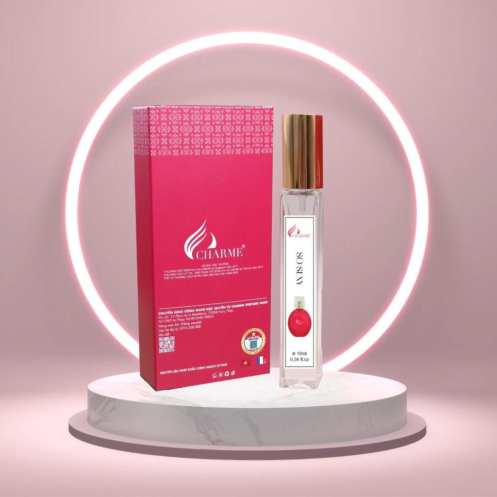 Nước hoa nữ chính hãng, Charme So Sexy, chai Test mini, mùi hương hoa hồng, tươi mát, lưu hương lâu, 10ml