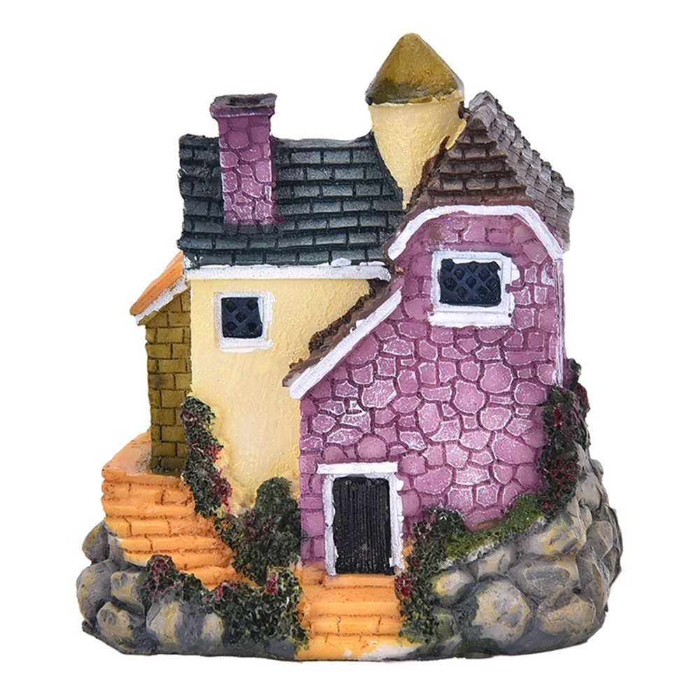 Đồ trang trí Ngôi Nhà Mini Bằng Nhựa Resin Trang Trí Tiểu Cảnh