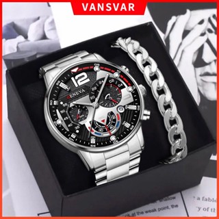 Đồng Hồ Nam Thép Không Gỉ Hiển Thị Ngày