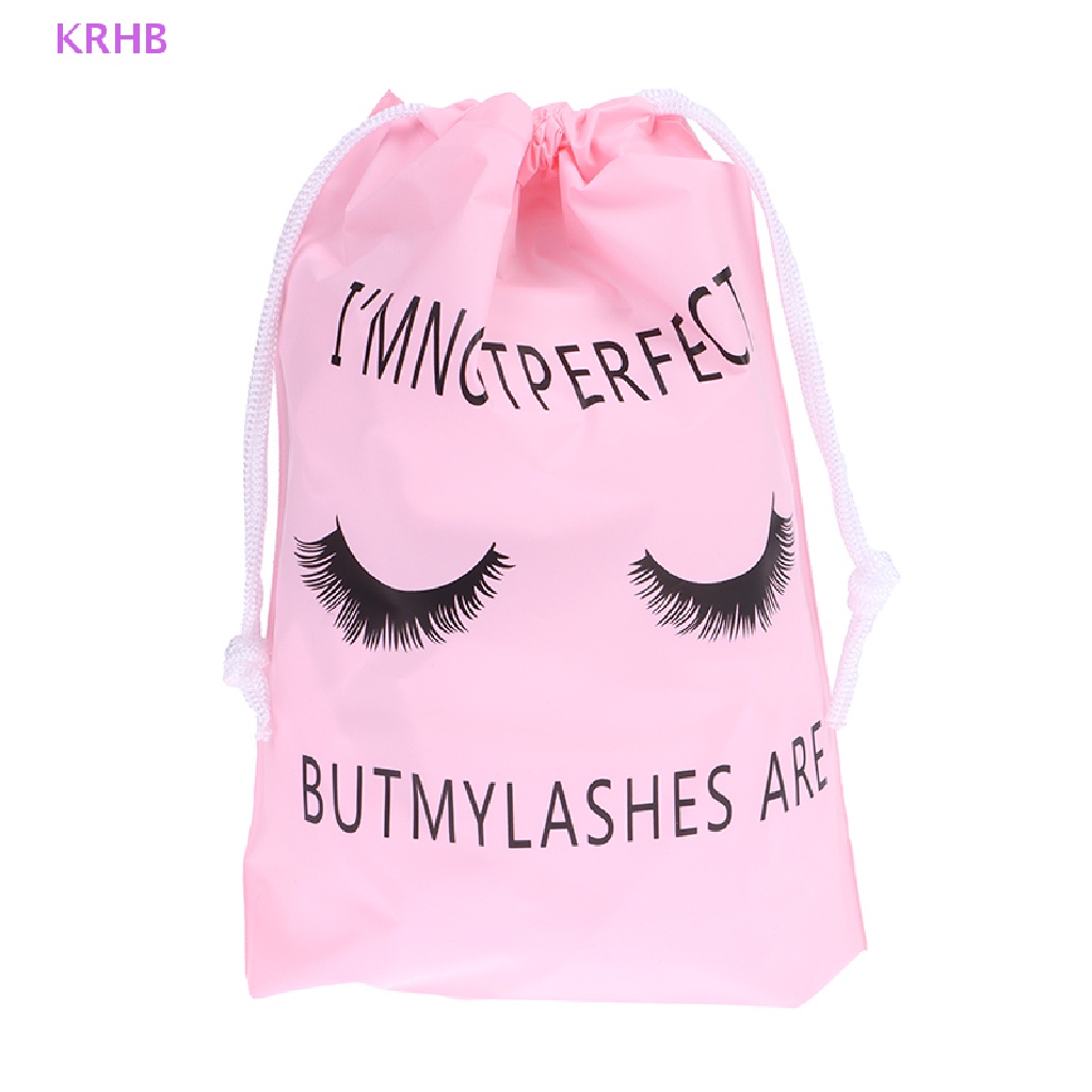 Set 10 Túi Nhựa Dây Rút Đựng Đồ Trang Điểm Tiện Dụng Mới