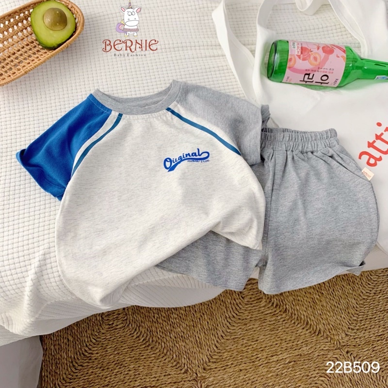 Bộ bé trai Bernie zaclang phối tay Original cho bé từ 8-22kg-22B509