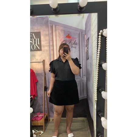 Chân váy Nhung chữ A bigsize 60kg-90kg