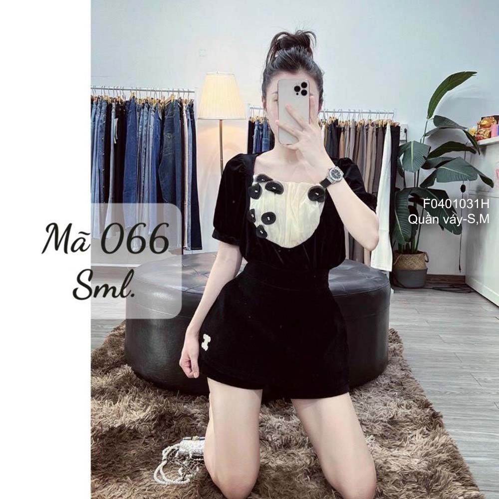Quần váy ngắn thêu logo hàng đẹp QC !