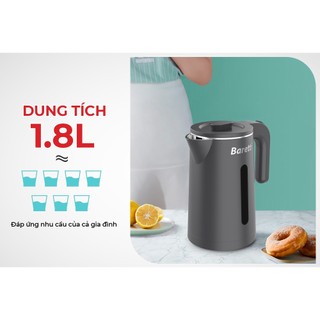 [THANH LÝ HÀNG TRƯNG BÀY] ẤM SIÊU TỐC INOX 2 LỚP 1.8L BARETTI BRD182 GDPT
