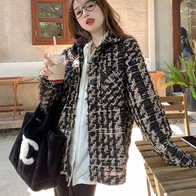 Áo sơ mi SUXI tay dài cổ polo dáng ôm phối khóa kéo thời trang xuân thu cho nữ