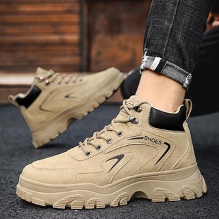 Giày boot nam màu cát deta gn414